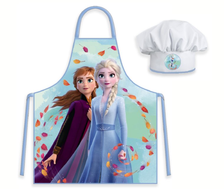 Fartuch kuchenny i czapka KRAINA LODU Frozen dla dzieci