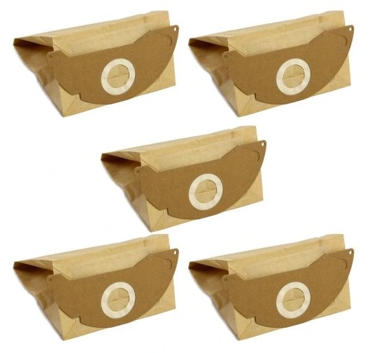 Zestaw papierowych worków filtracyjnych WD2 do odkurzacza Karcher 5 szt