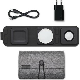 Mophie Ładująca stacja bezprzewodowa 3in1 travel charger with MagSafe, czarna