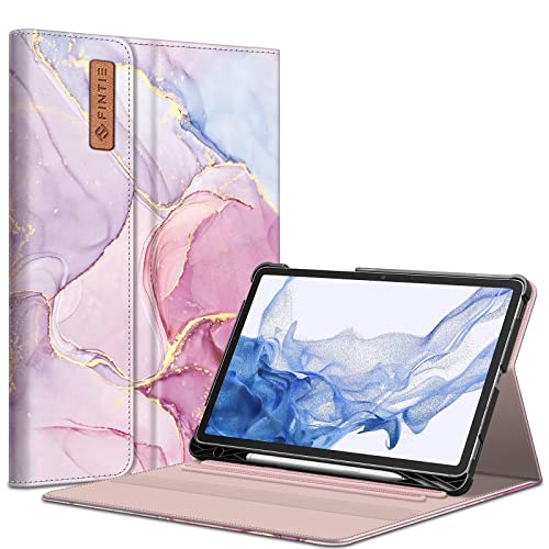 FINTIE Etui do Samsung Galaxy Tab S8/Tab S7 11 cali (model SM-X700/X706/T870/T875/T878) z wbudowanym uchwytem na długopis S, wiele kątów, etui biznesowe z kieszonką na automatyczne uśpienie/budzenie,