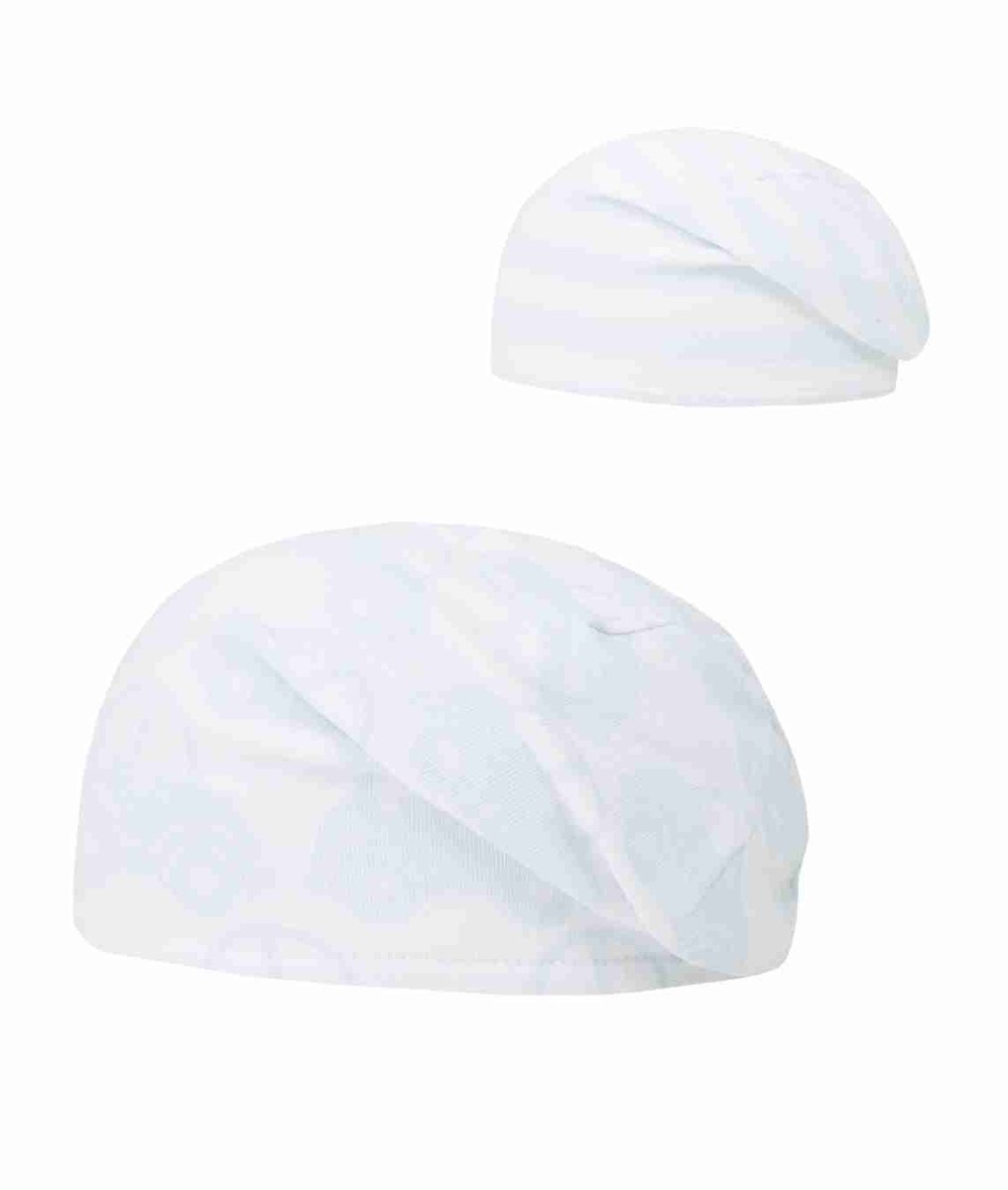 Czapka chłopięca, dwustronna, biała, samochody, paski, Döll