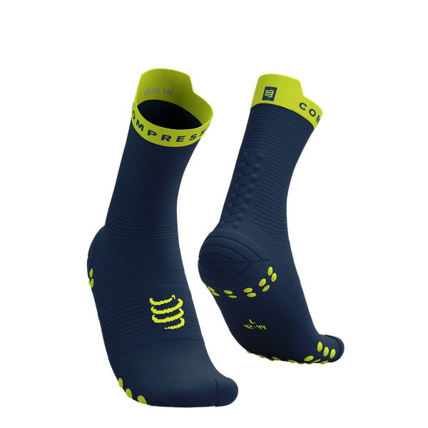 COMPRESSPORT Skarpetki do biegania wysokie ProRacing Socks V4 blues/green sheen