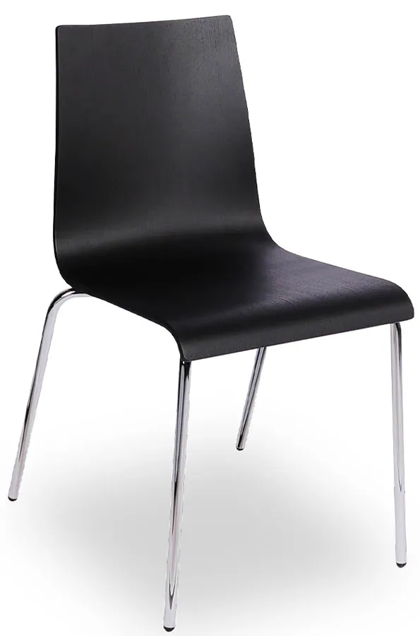 Elior Nowoczesne krzesło konferencyjne czarny + chrom R0-W49