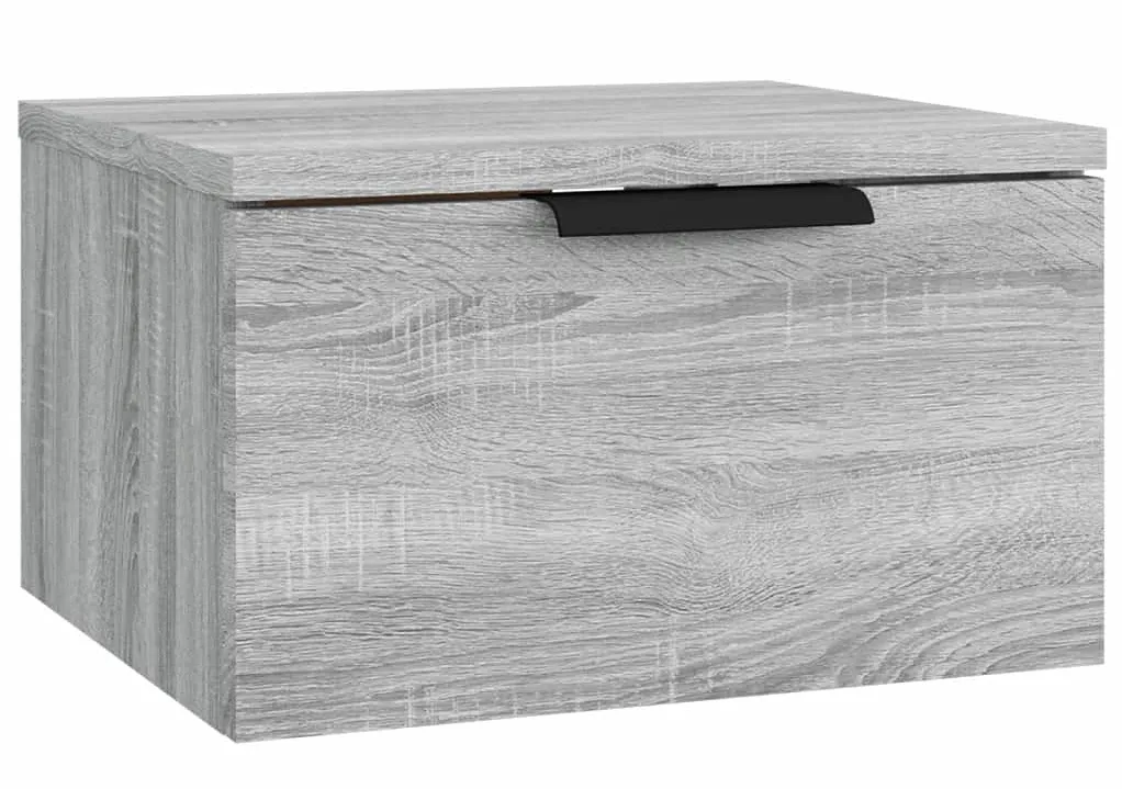 Minimalistyczna wisząca szafka nocna szary dąb sonoma P2-B44