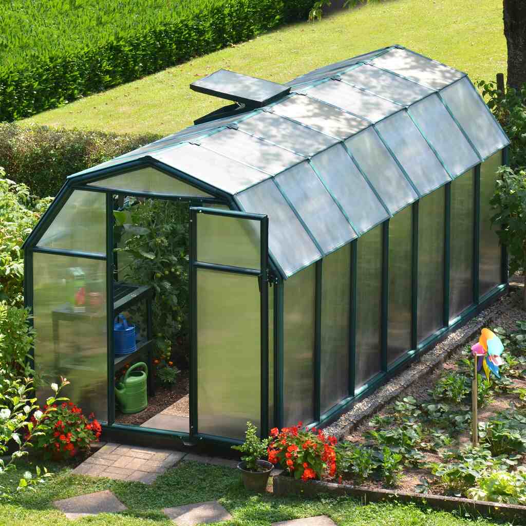 Szklarnia ogrodowa Rion 204x449 cm zielona z poliwęglanu 6mm