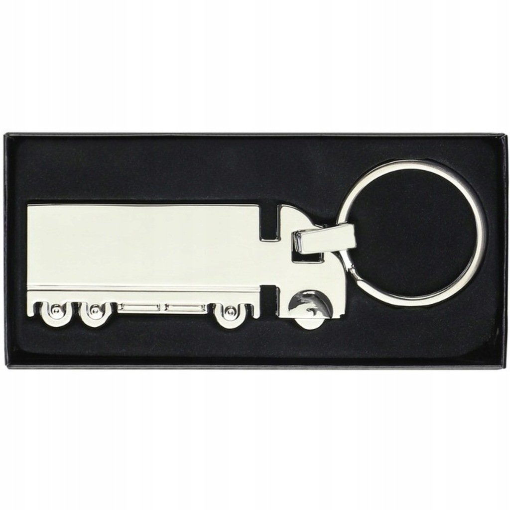 Elegancki Brelok Do Kluczy Ciężarówka Srebrny Tir