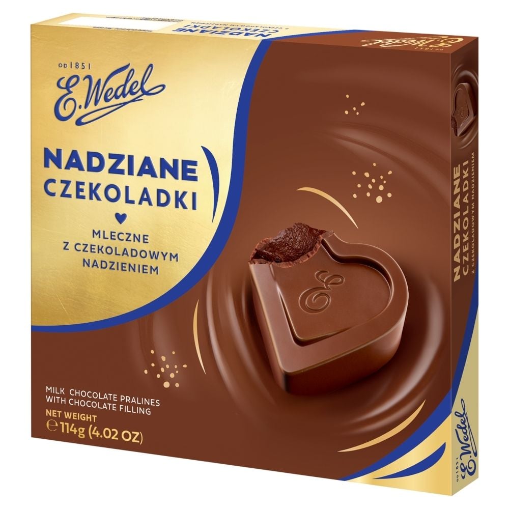 E. Wedel Nadziane czekoladki mleczne z czekoladowym nadzieniem 114 g