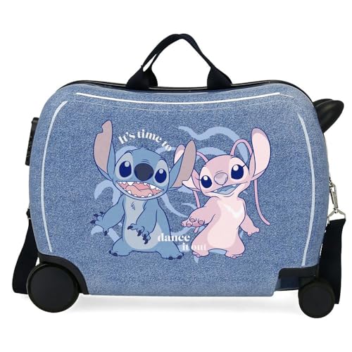 Disney Stich Dance it out Walizka dziecięca Niebieski 50x38x20 cms Sztywne ABS Zamknięcie kombinowane boczne 34L 1,8 kg 2 Koła Bagaż Ręcznie, niebieski, Talla única, walizka dziecięca
