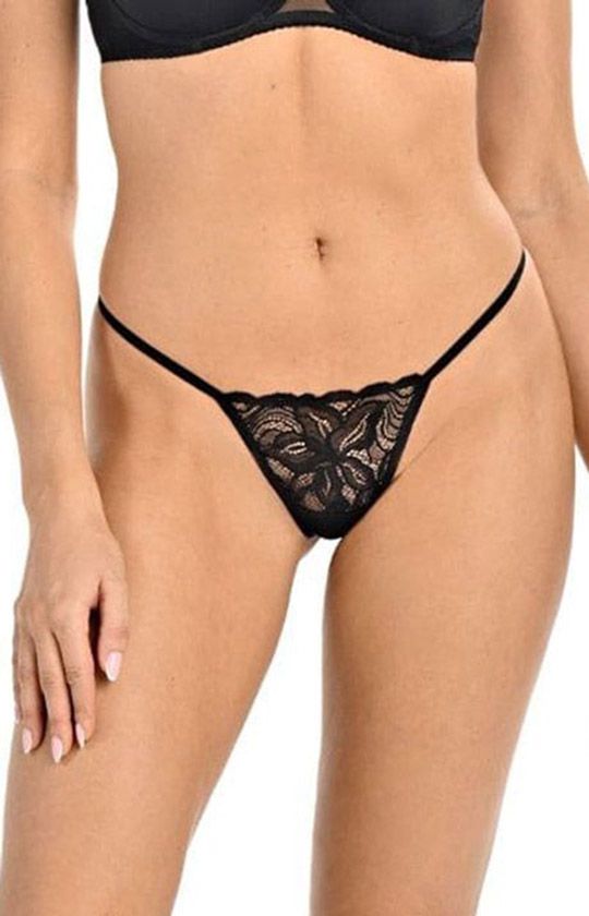 Stringi damskie koronkowe Jane  3154 czarny, Kolor czarny, Rozmiar L/XL, Teyli - Intymna
