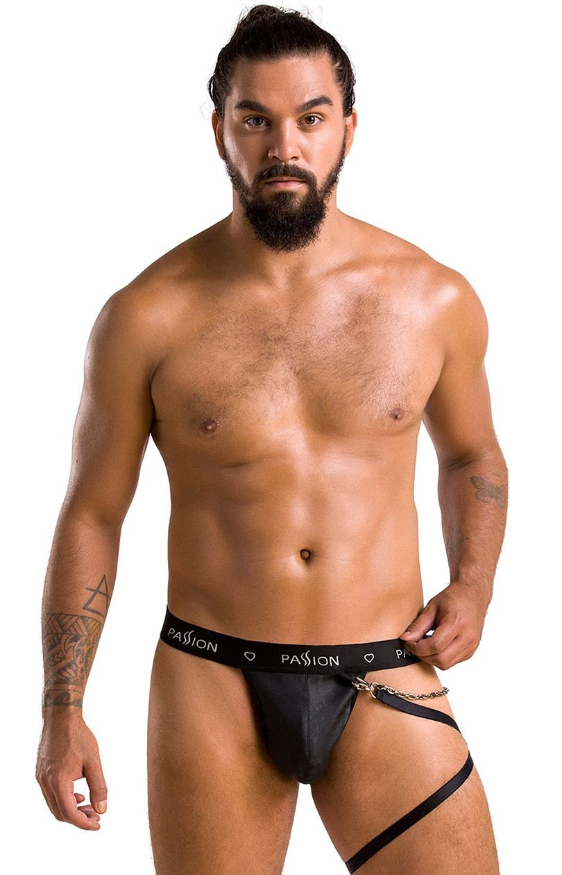Męskie stringi 058 Thong Bill, Kolor czarny, Rozmiar L/XL, Passion - Intymna