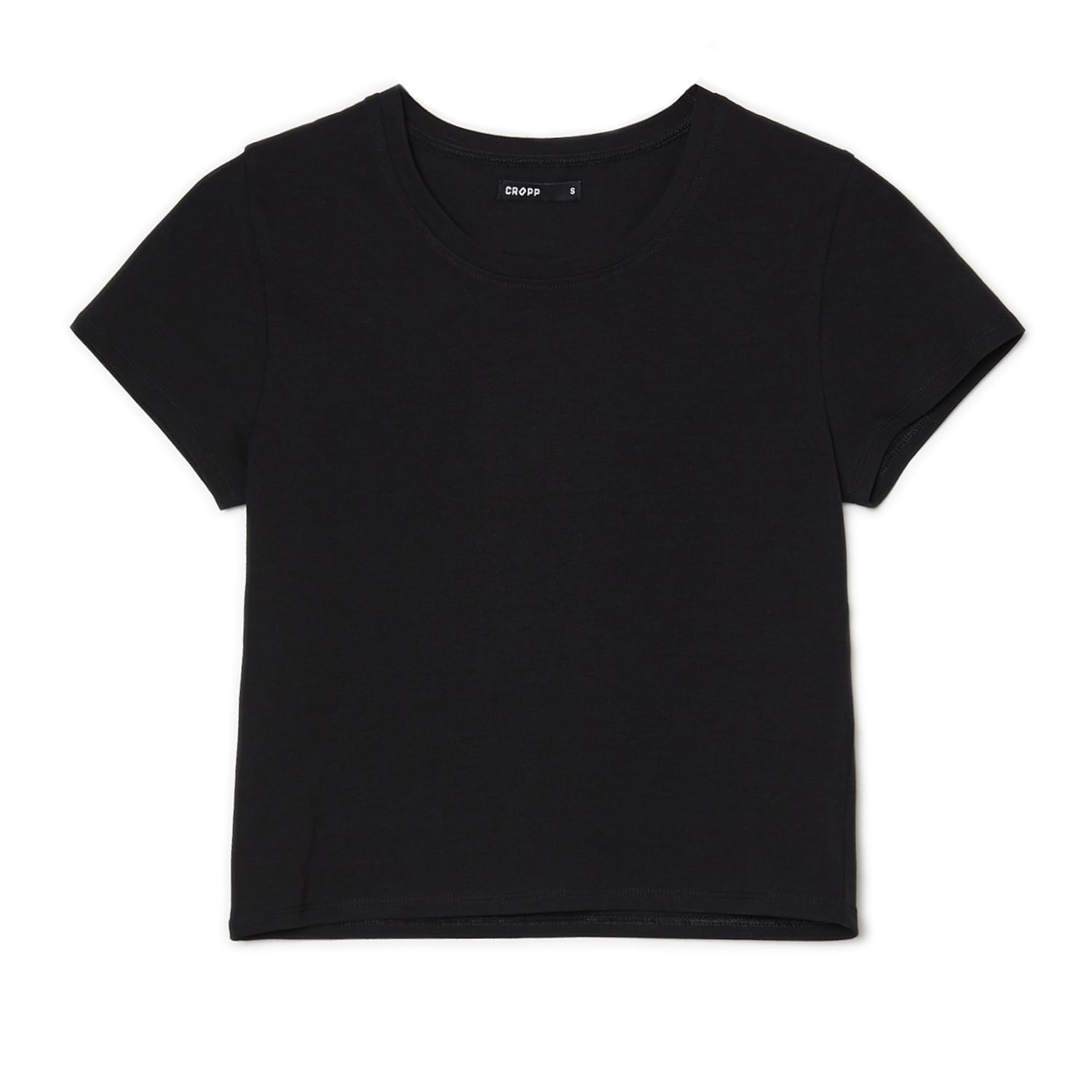 Cropp - Gładka czarna koszulka - Czarny