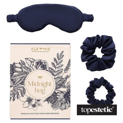 Alkmie Midnight Hug Opaska na oczy 1 szt + gumki scrunchie 2 szt