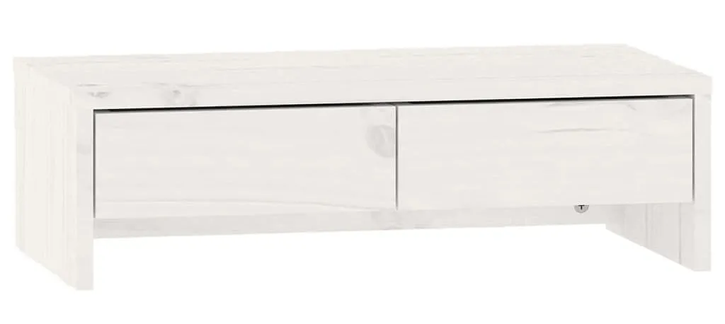 Biała podstawka pod monitor z drewna sosnowego K0-D95