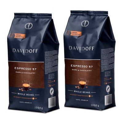 Kawa ziarnista DAVIDOFF Espresso 57 2 x 1 kg | Bezpłatny transport