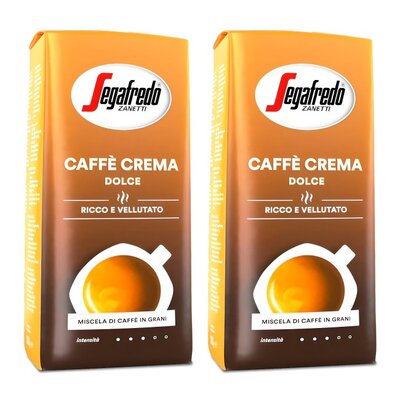 Kawa ziarnista SEGAFREDO Caffe Crema Dolce 2 x 1 kg | Bezpłatny transport