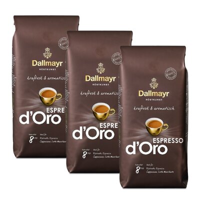 Kawa ziarnista DALLMAYR Crema d'Oro 3 x 1 kg