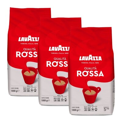 Kawa ziarnista LAVAZZA Qualita Rossa 3 x 1 kg | Bezpłatny transport