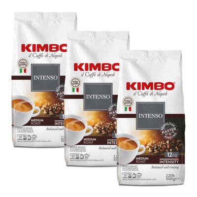 Kawa ziarnista KIMBO Intenso 3 x 1 kg | Bezpłatny transport