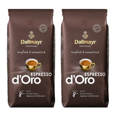 Kawa ziarnista DALLMAYR Crema d'Oro 2 x 1 kg