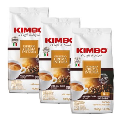 Kawa ziarnista KIMBO Espresso Crema Intensa 3 x 1 kg | Bezpłatny transport