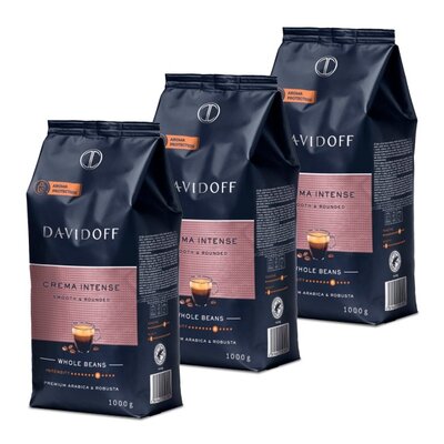 Kawa ziarnista DAVIDOFF Crema Intense 3 x 1 kg | Bezpłatny transport