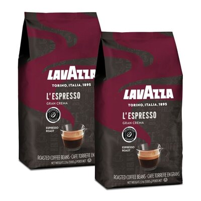 Kawa ziarnista LAVAZZA Caffe Espresso Barista Gran Crema 2 x 1 kg | Bezpłatny transport