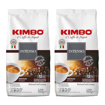 Kawa ziarnista KIMBO Intenso 2 x 1 kg | Bezpłatny transport