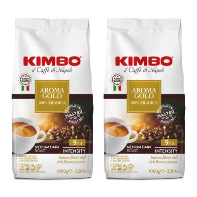 Kawa ziarnista KIMBO Aroma Gold Arabica 2 x 1 kg