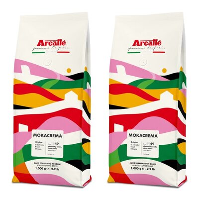 Kawa ziarnista ARCAFFE Mokacrema Arabica 2 x 1 kg | Bezpłatny transport