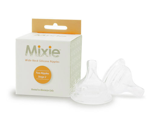 Mixie, Smoczki do butelki, Etap 2, 2 szt.