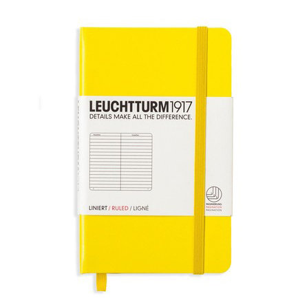 Leuchtturm, Notes Pocket, 185 stron, linia, cytrynowy