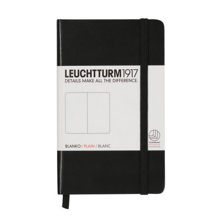Leuchtturm, Notes Pocket, 185 stron, gładki, czarny