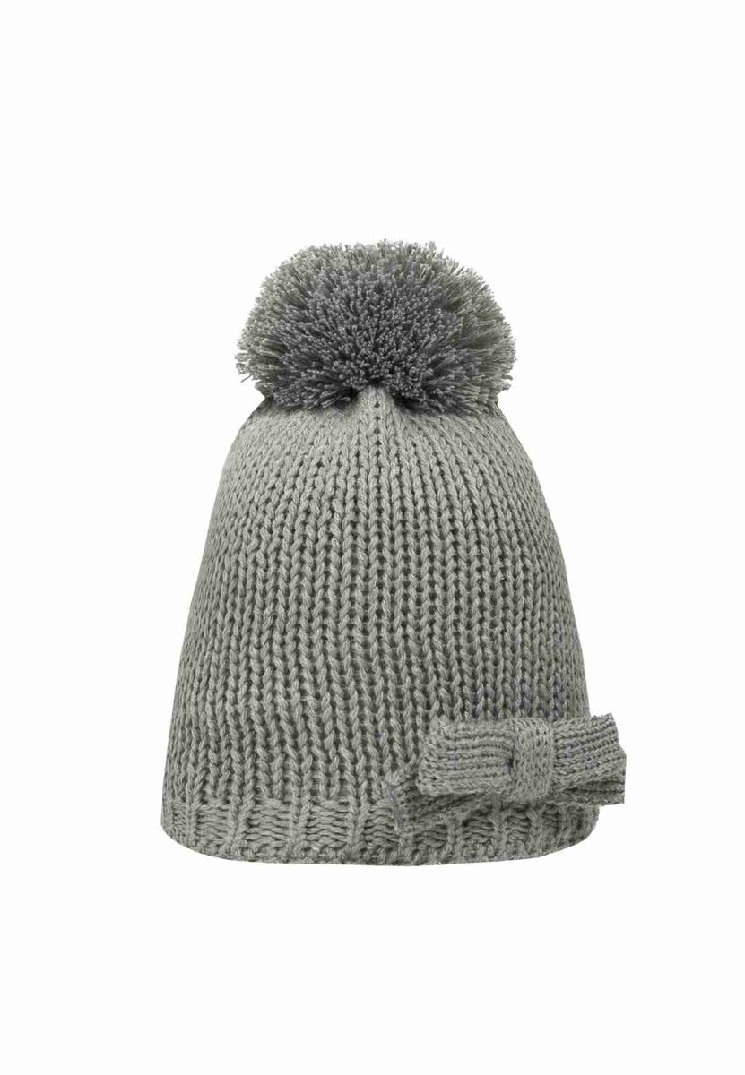 Czapka dziewczęca, szara, kokardka, Döll