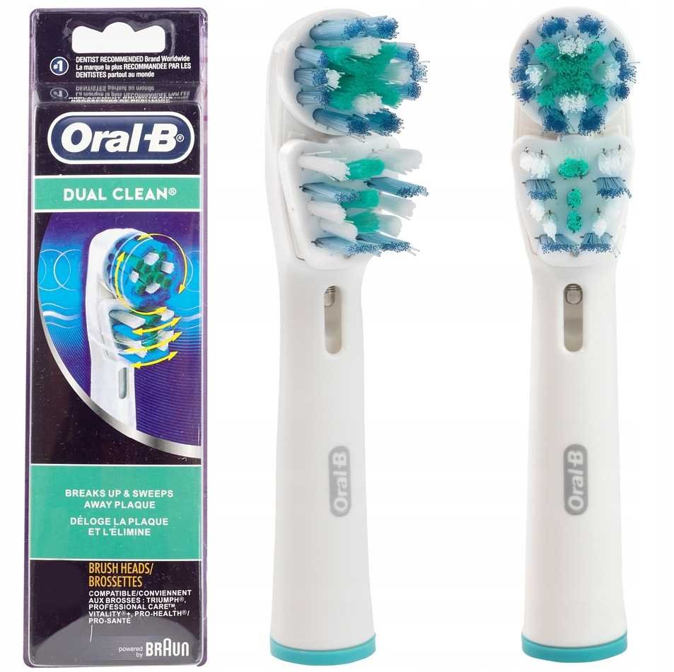 Braun Oral-B Dual Clean Oryginalne Końcówki 2 Szt