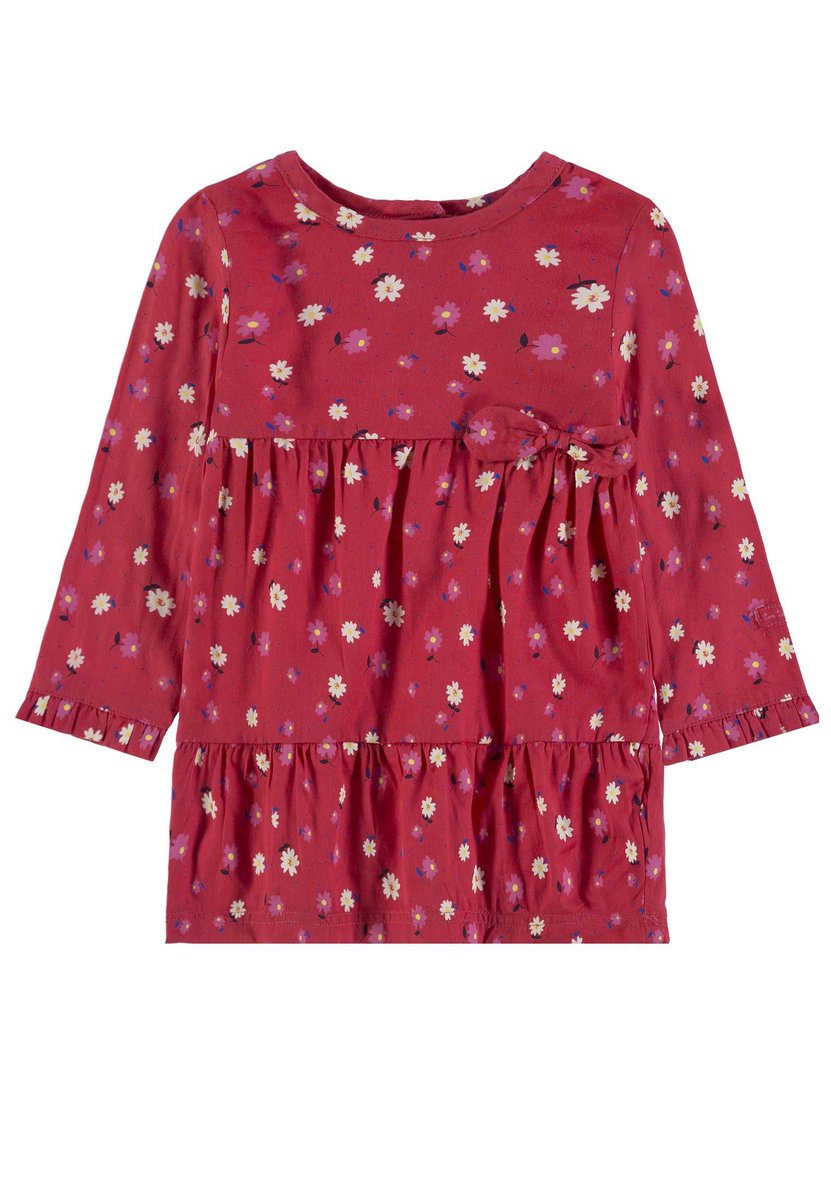 Dziewczęca czerwona sukienka w kwiaty Tom Tailor
