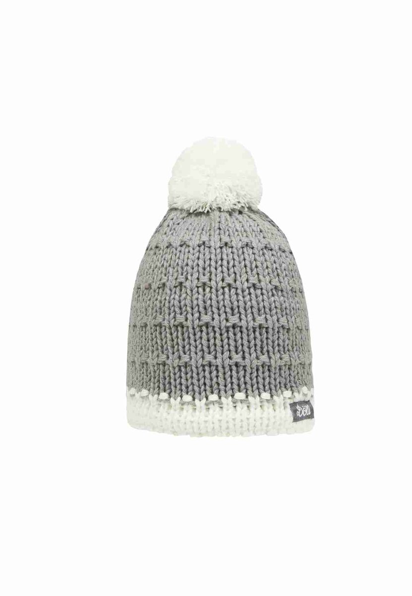 Czapka dziecięca, szara, pompon, Döll