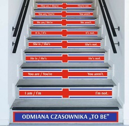 Naklejki na schody: Odmiana czasownika TO BE