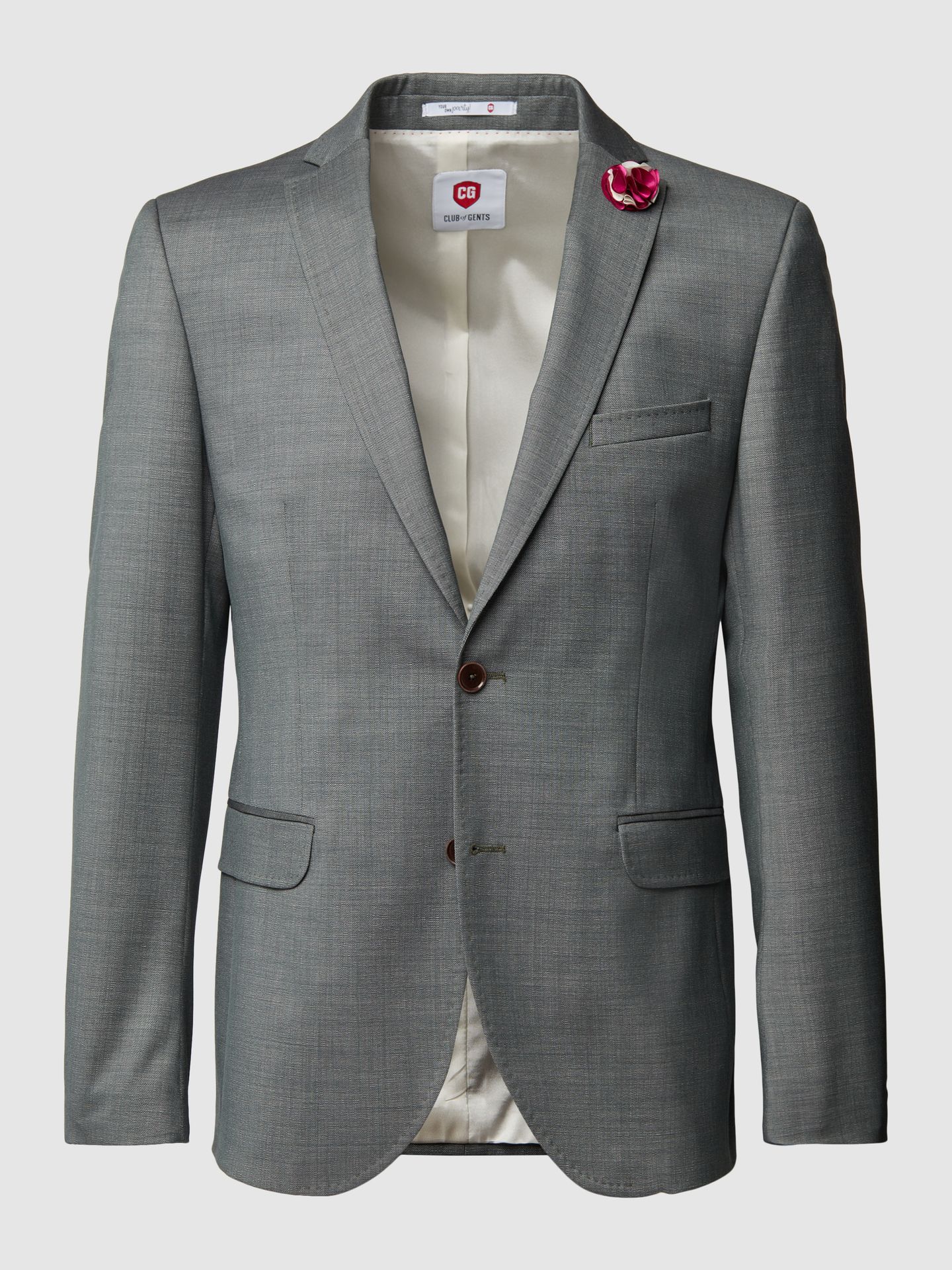 Marynarka na 2 guziki o kroju slim fit z ozdobnym detalem