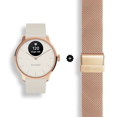 Withings ScanWatch Light 37mm rose gold + bransoleta milanese