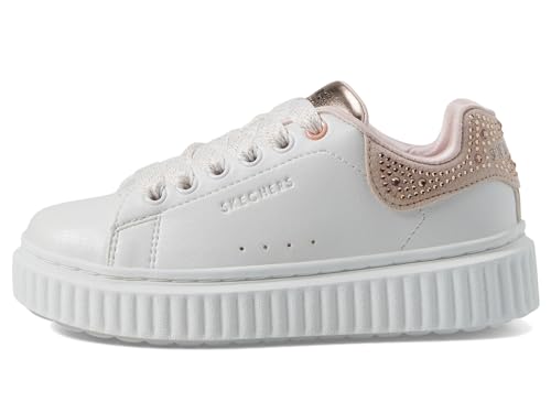 Skechers Street Girls, Kapcie, White Synthetic/Rose Trim, 43 EU, White Synthetic Rose Trim, 43 EU