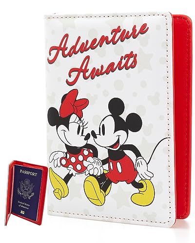 Disney Etui na paszport Myszka Miki i Minnie, akcesoria podróżne - oficjalnie licencjonowane, wielokolorowe, klasyczne, wielobarwny, Jeden rozmiar, Klasyczny