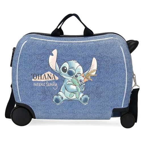 Disney Stich Dance it out Walizka dziecięca Niebieski 50x38x20 cms Sztywne ABS Zamknięcie kombinowane boczne 34L 1,8 kg 2 Koła Bagaż Ręcznie, niebieski, Talla única, walizka dziecięca