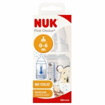 Nuk Butelka z wskaźnikiem temp. 0-6 mies. smoczek First Choice Kubuś popielata 10743932 150 ml