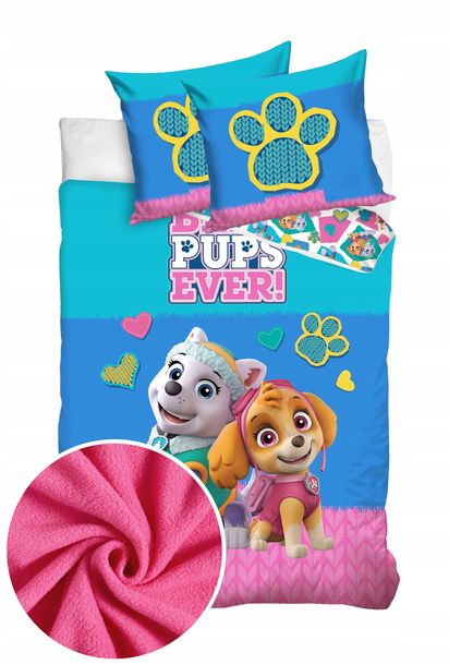 Psi Patrol Skye Ciepły Komplet Pościeli Dziecięcej  160 X 200 Coral Puszysty Miły