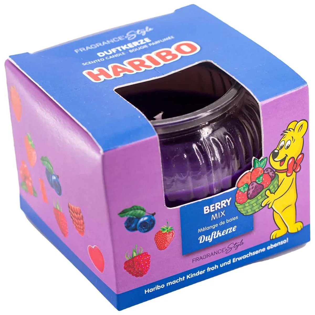 Świeczka zapachowa Haribo w pudełku 85 g - Berry Mix