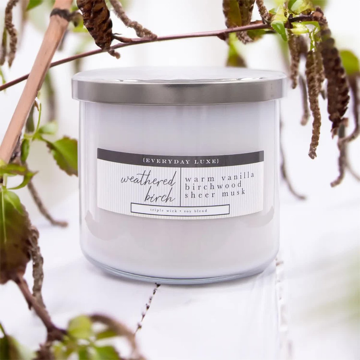 Sojowa świeca zapachowa w szkle 3 knoty Colonial Candle 411 g Drewno Wanilia