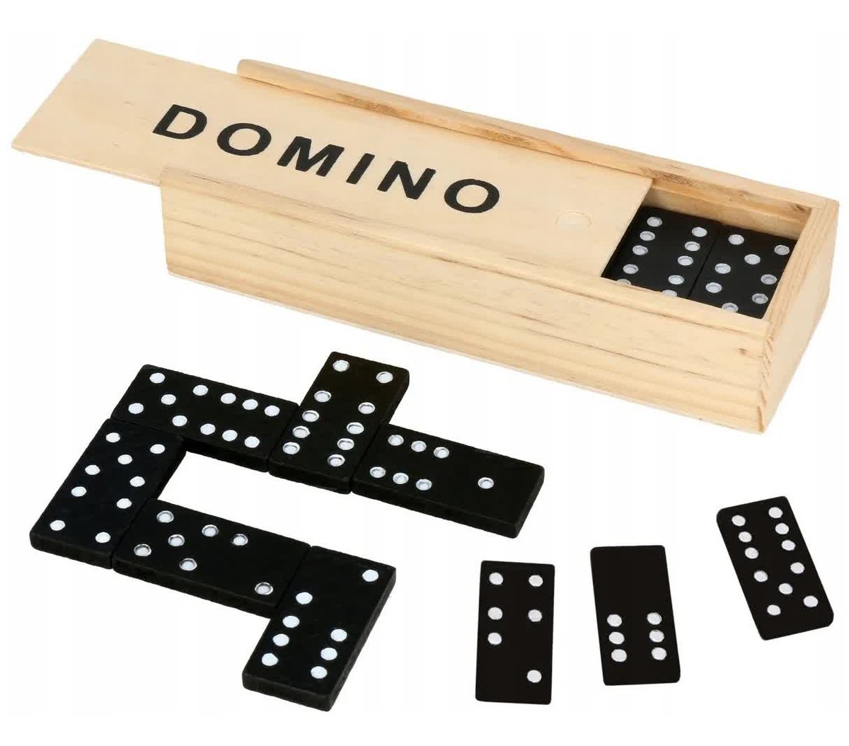 Domino Drewniane Klocki Układanka Dla Dzieci 28Szt Małe