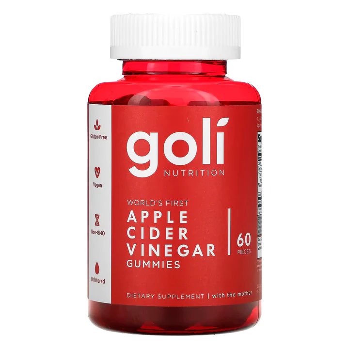 Goli Nutrition, Apple Cider Vinegar Gummies, Suplement Diety, 60 Żelek