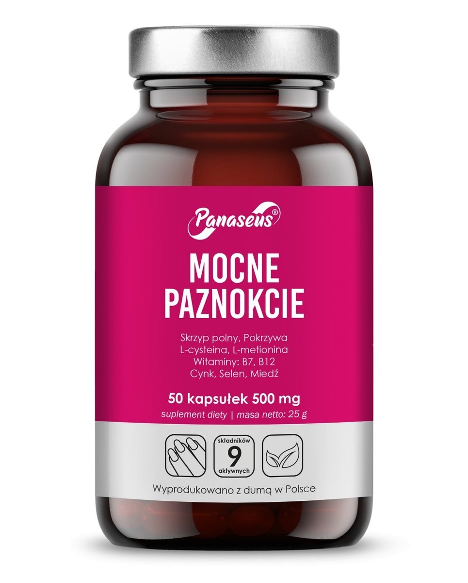 Suplement diety, Panaseus, Mocne Paznokcie, 50 Kaps.