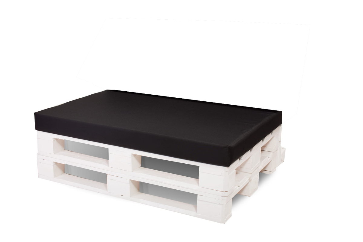 Poduszka na paletę, 120x60x10cm, płaska poduszka czarna, siedzisko, poduszka ogrodowa, poduszka zewnętrzna, poduszka na meble z palet/ Setgarden